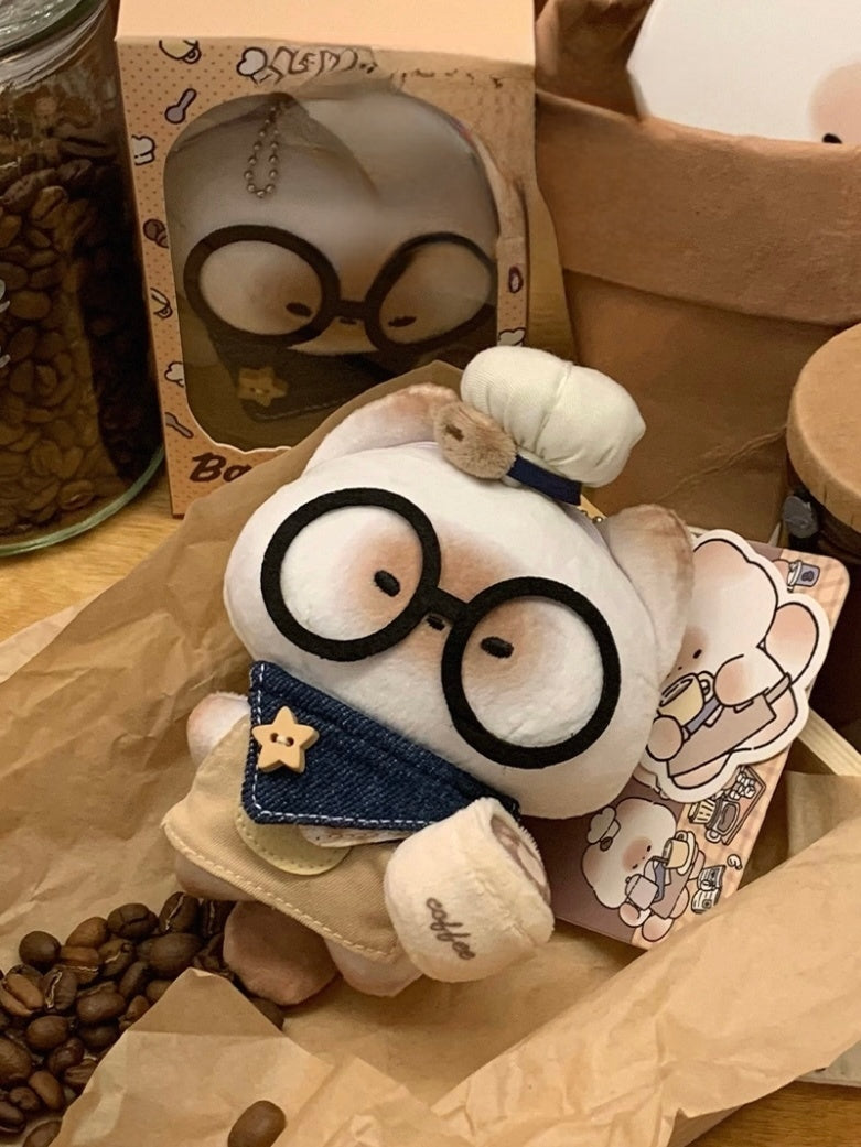 Mantou pupu [barista] themed cotton doll charm
