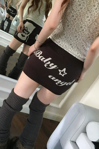 Anime Knitted Butt Skirt, Double Wear Front and Back