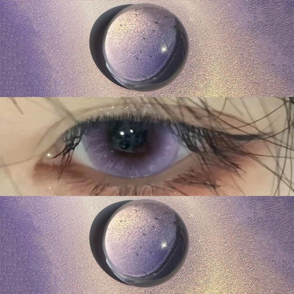 Dreamy purple colored contact lenses