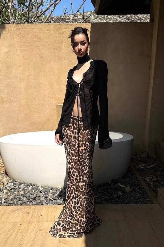 Leopard print skirt
