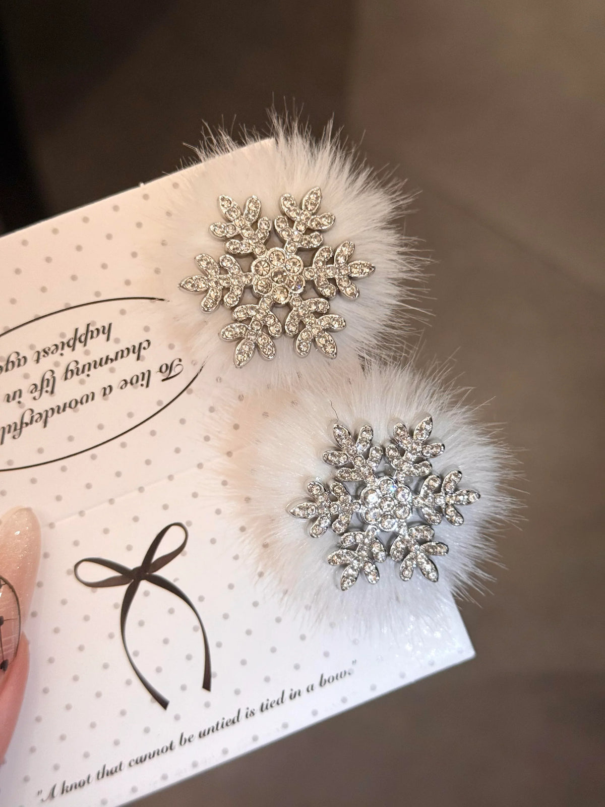Frosty Fluff Snow Hair Clips