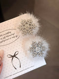 Frosty Fluff Snow Hair Clips