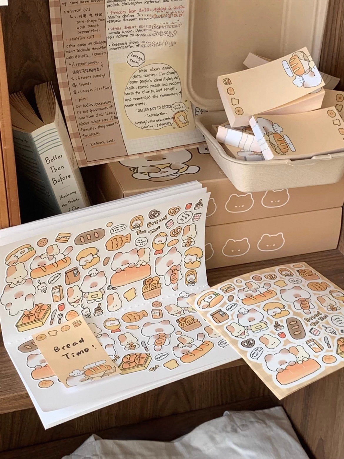 【 BlueMoon Puputime Series 】 Kitten Pupu Spring Outing/Bakery Stickers