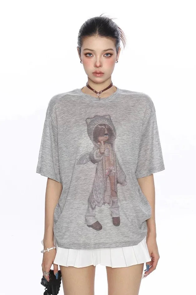 Abi Girl Printed Short sleeved Tee