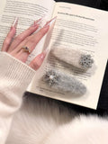 Snowflake Woolen Hair Clip