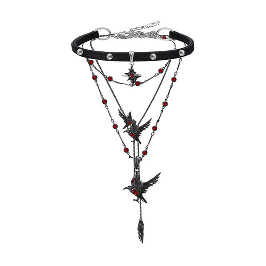 Qin Che Thorne Crow Stacks Necklace