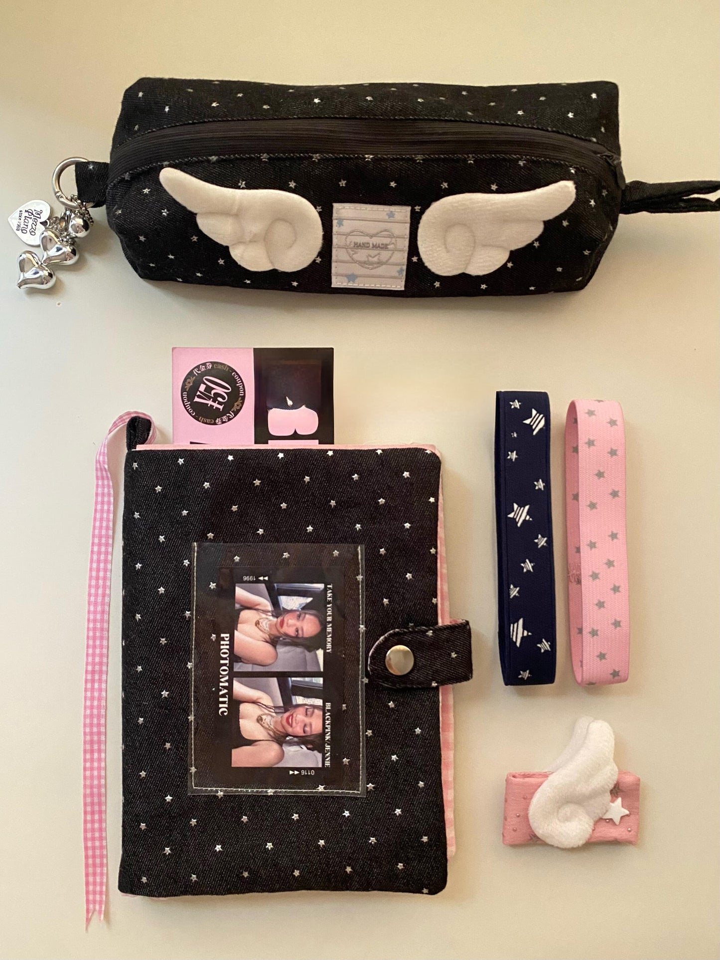 Angel Wings Star Hot Silver Pencil Bag