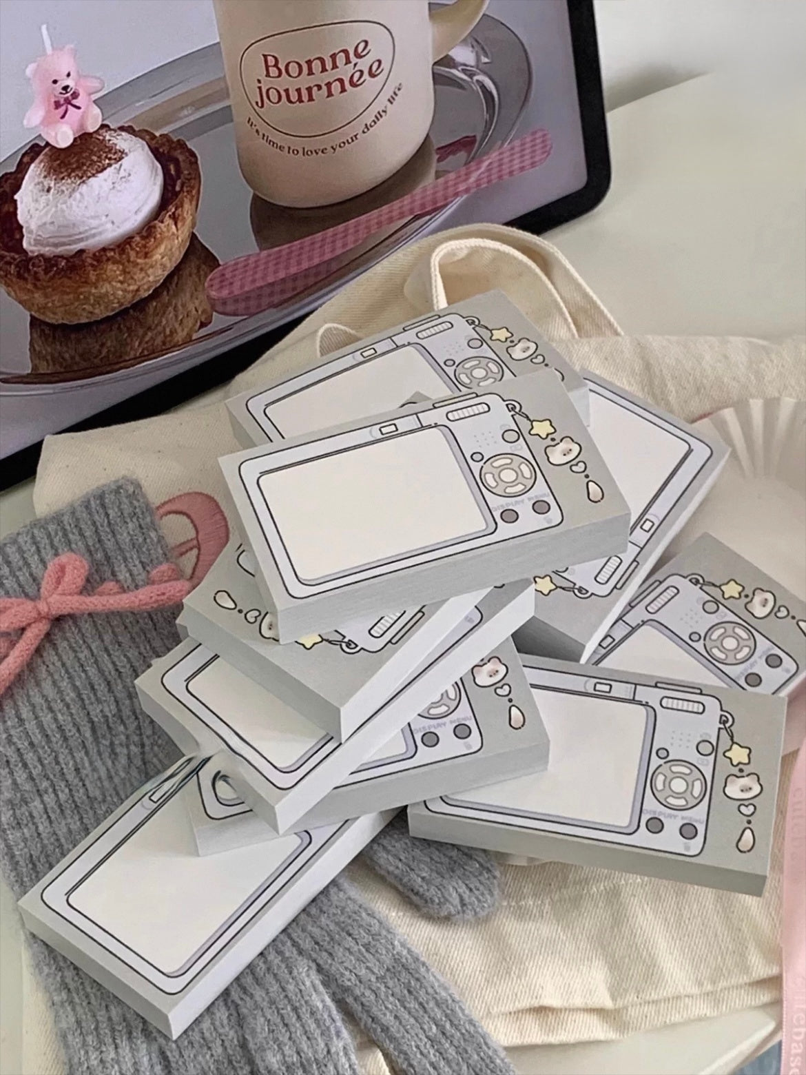 Mantou cat [pupuhome grey series] sticky notes