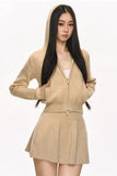 Sweater cardigan mini skirt set