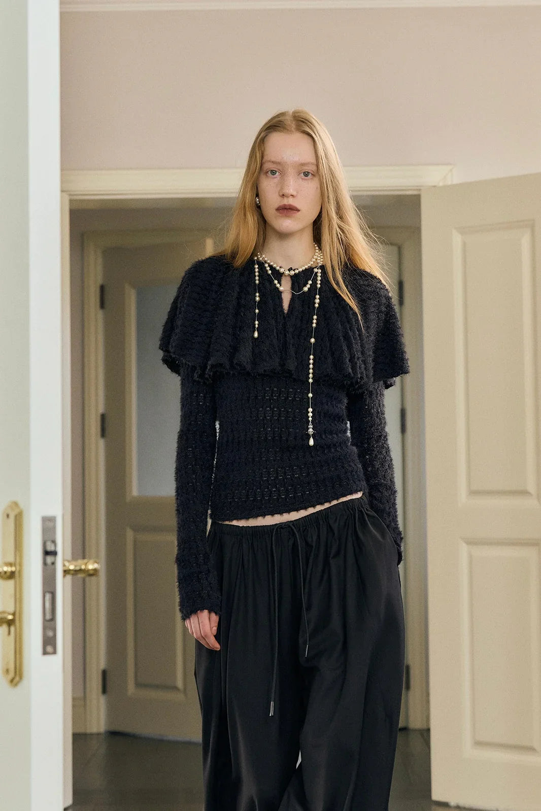 Victoria cape knitted top