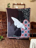 Knitted tapestry patchwork sofa cover blanket