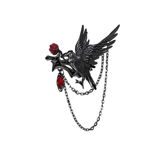 Qin Che crow brooch