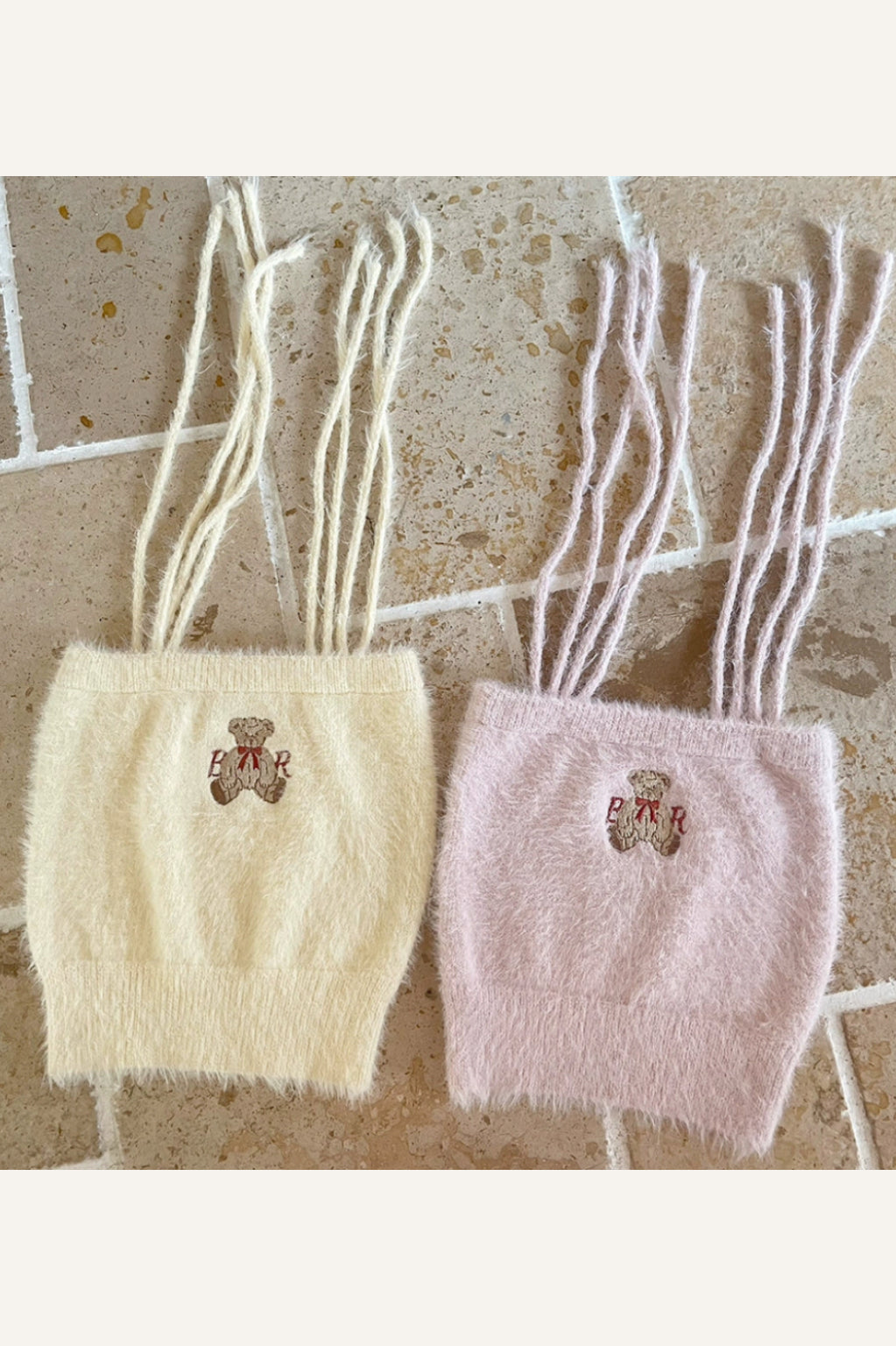 Imitation mink fur plush teddy bear sweater cami