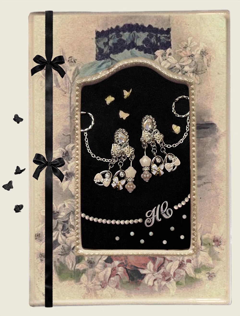 Princess Taj Mahal Butterfly Collection tassel fan earrings