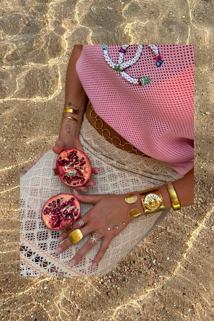 starfish Shell Rings Bracelet 8 pieces Set