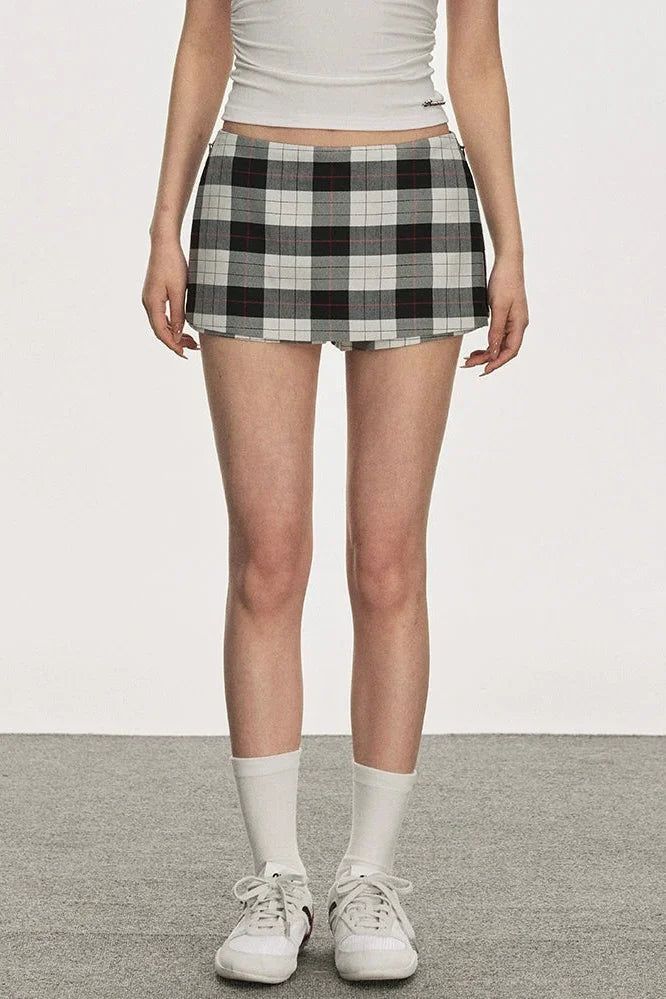 plaid mini skirt