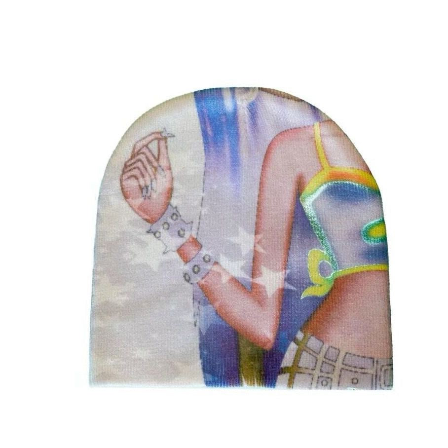 Drawing Print Knit Beanie