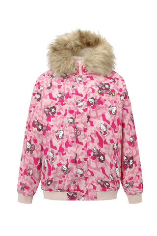 Hello Kitty Pink Camouflage Stand-Up Collar Jacket
