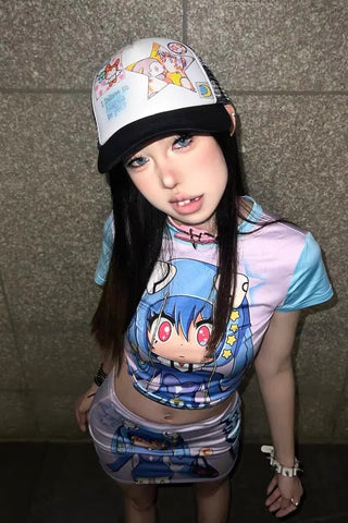 Angel series cute cartoon print baseball cap