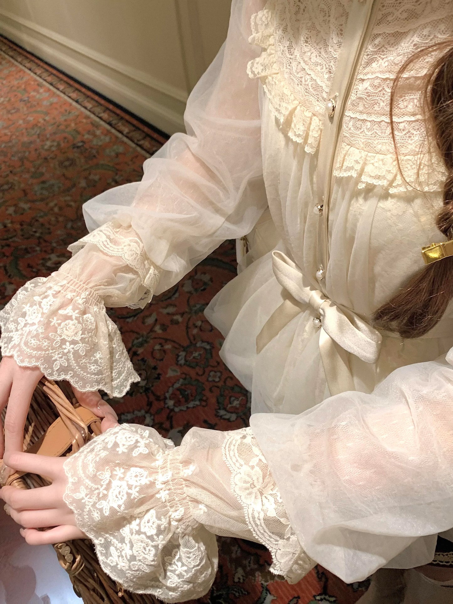 Victorian Lace Ruffle Blouse