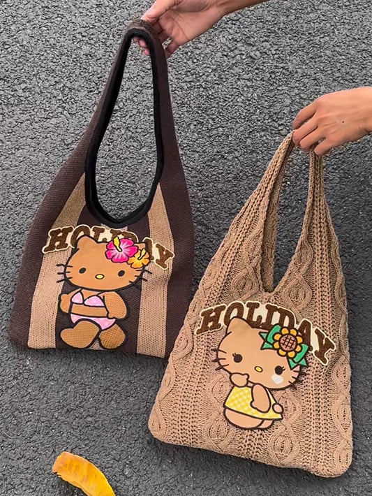 Hawaii Tanned Hello kitty Knit Bag