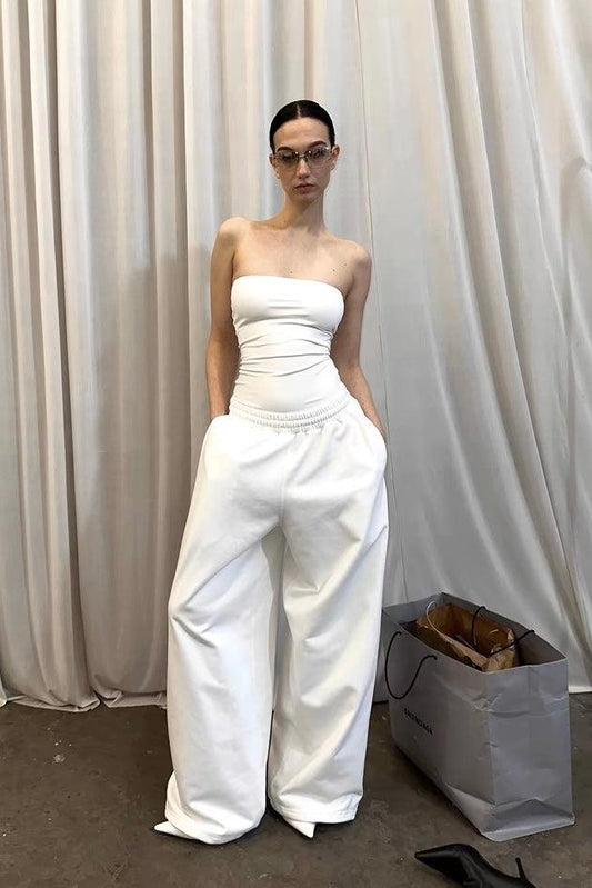 White shoulder vest