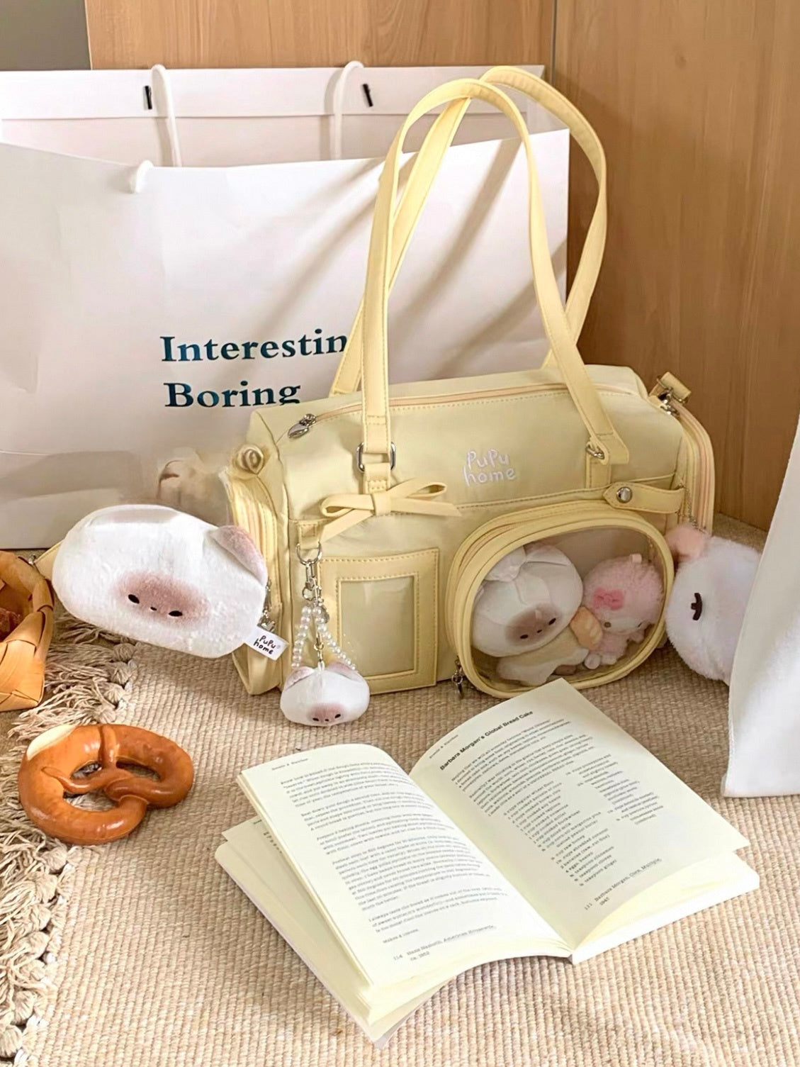 Inoue Feishidun X Mantou Cat Pupu Co branded Bag