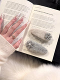 Snowflake Woolen Hair Clip