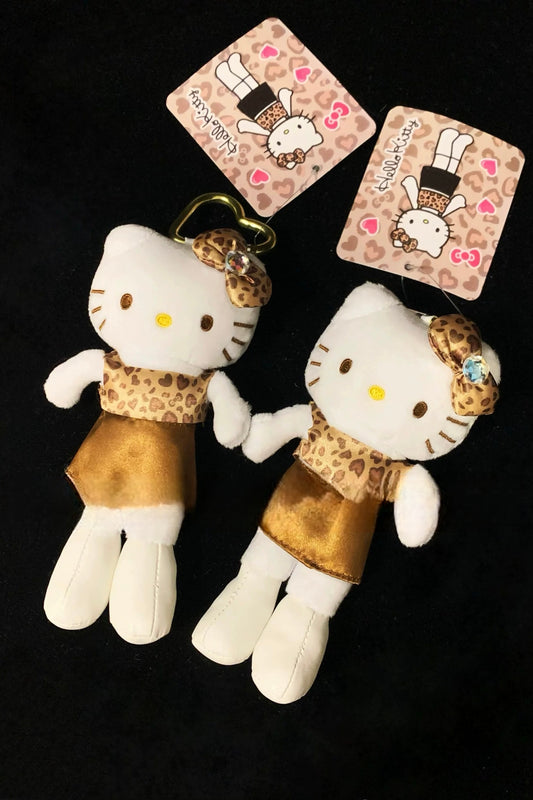 Leopard print Hello Kitty long leg kitty pendant