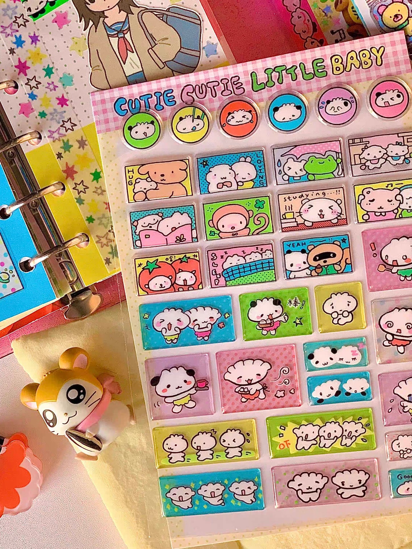 Goodnight Lamb Retro Bubble Posting Showa Sticker