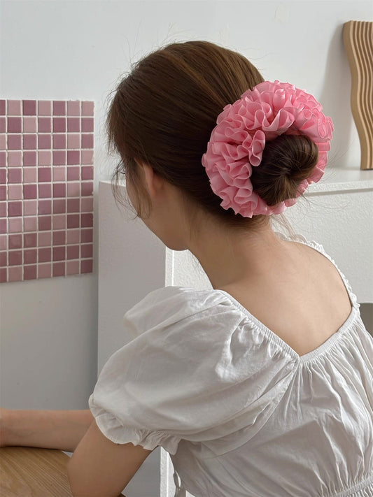 Heavy Industry Organ Fold~Multi Layer Hydrangea Flower Scrunchie