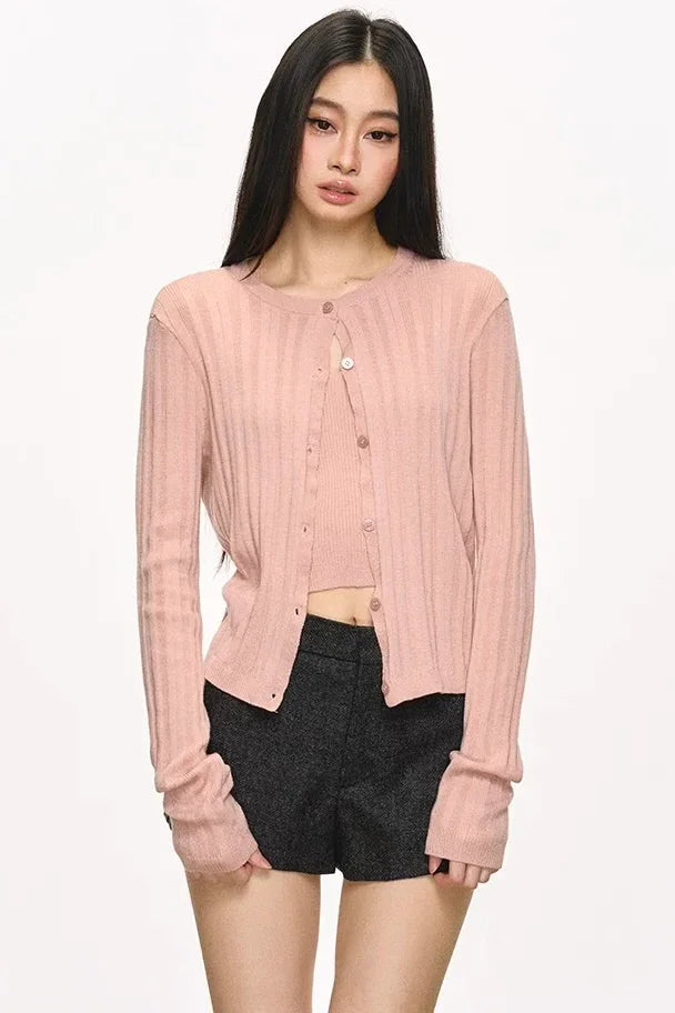 Pink Wool Knitted Set