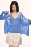 Tencel Linen Blue Knitted Set