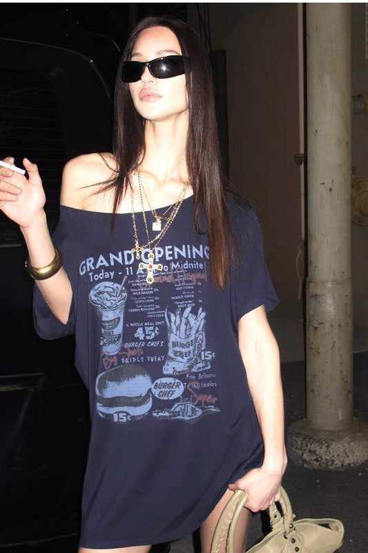 Letter print T