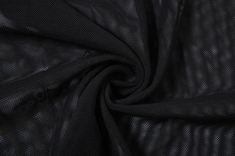 mesh tube top black