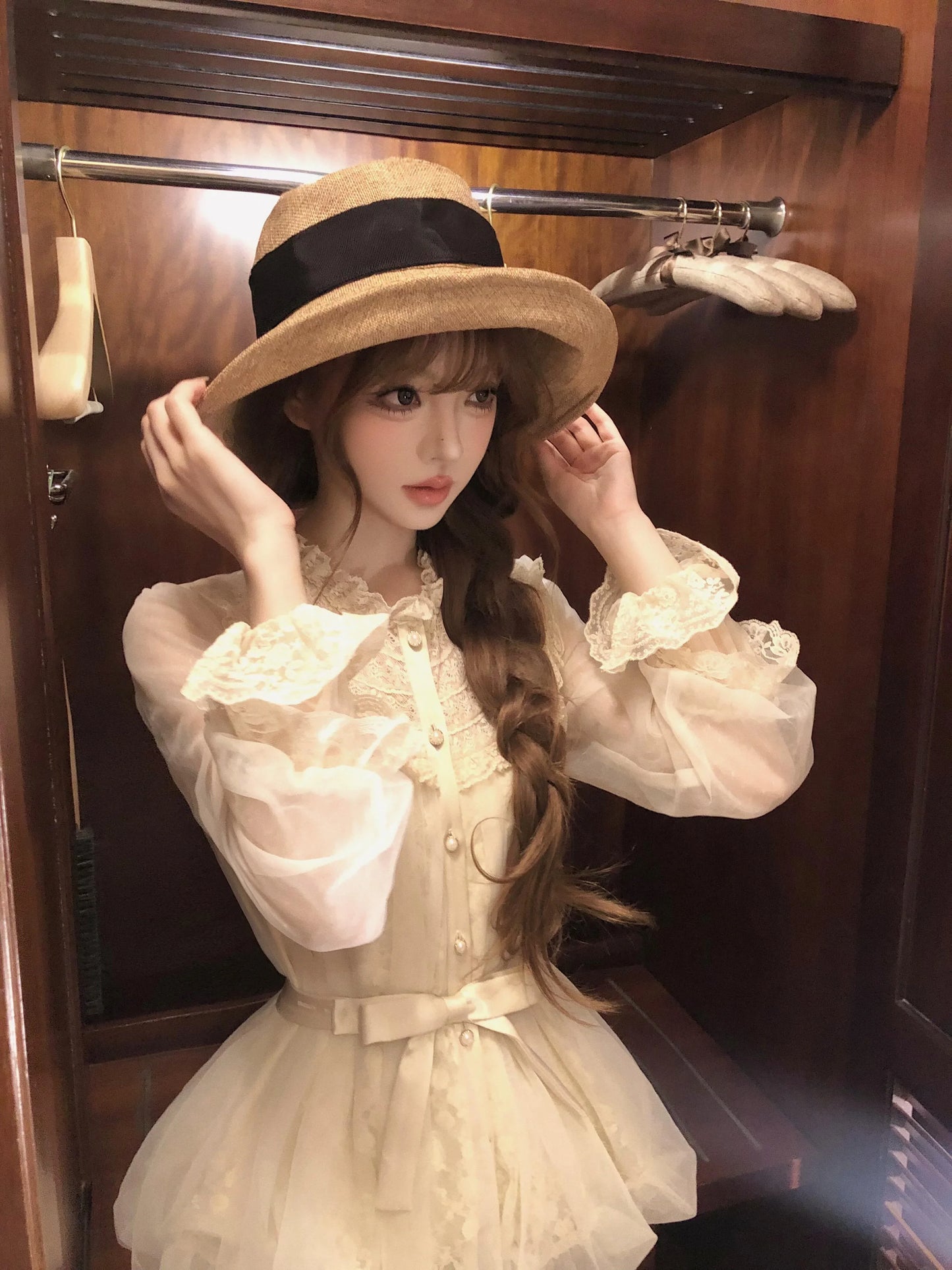 Victorian Lace Ruffle Blouse