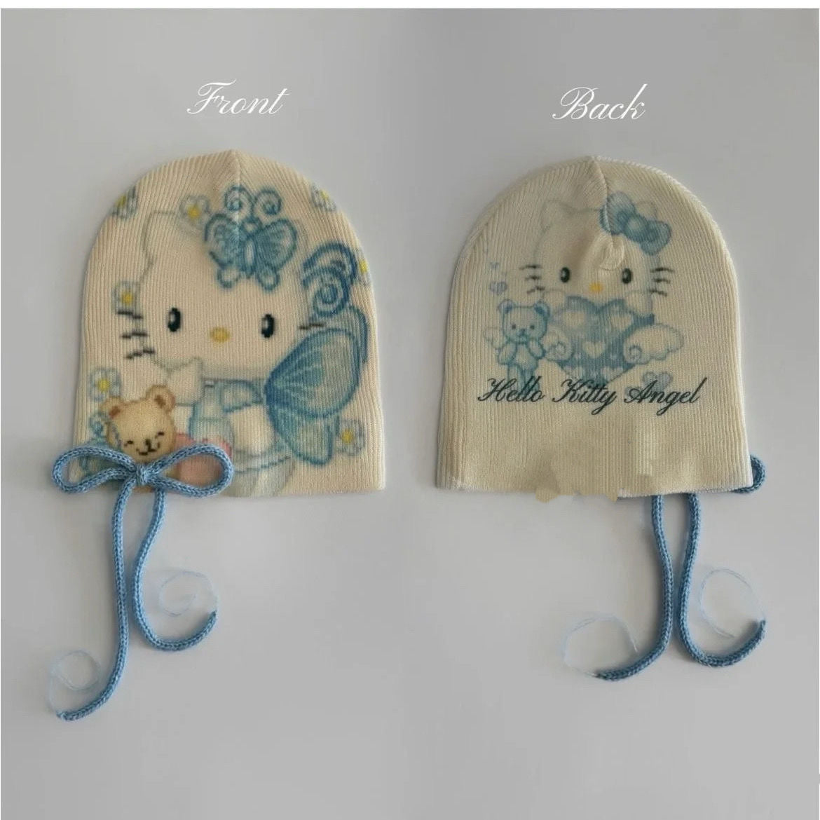 Y2K Print knit beanies