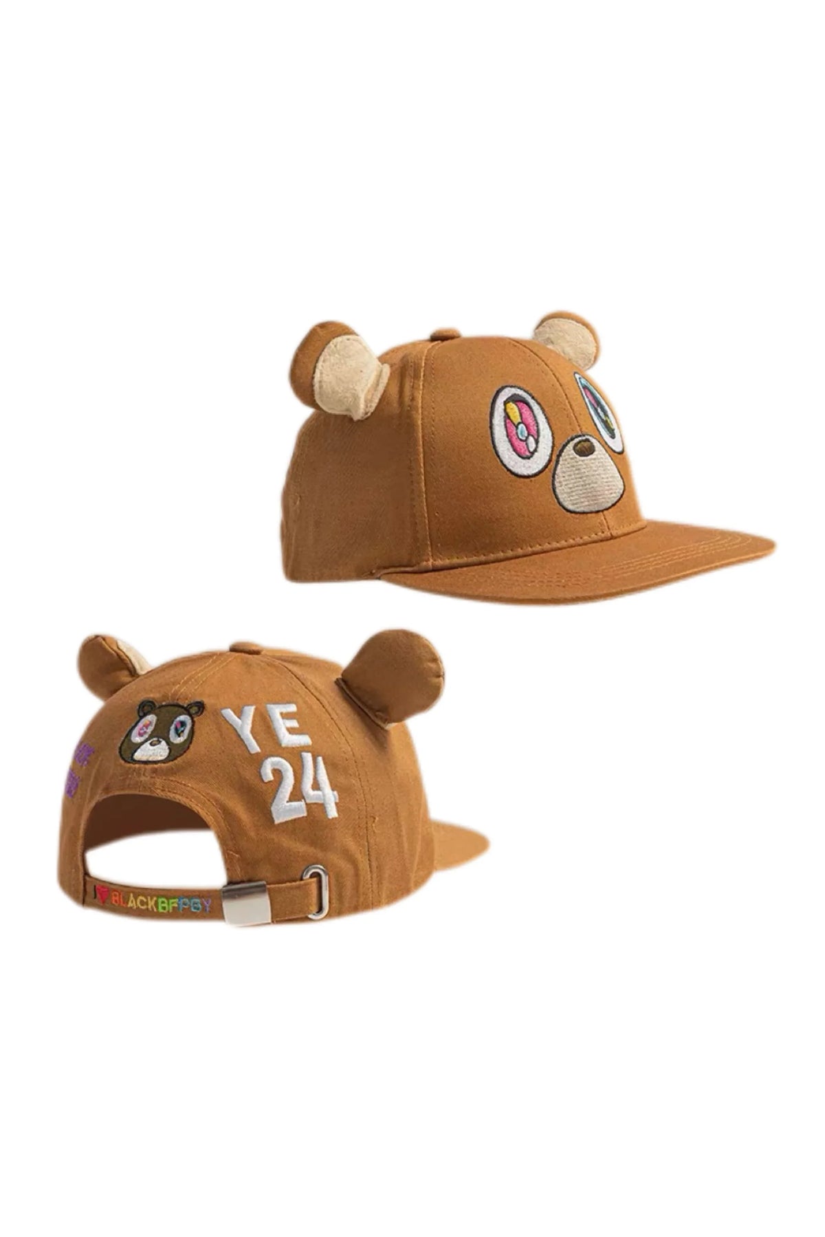 Dropout Bear Hat Adjustable Flat-brimmed Hat