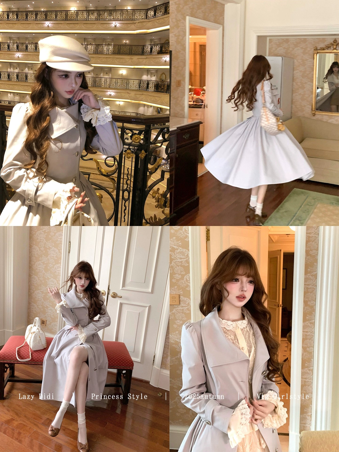 Black Short Flared Hem Trench Coat