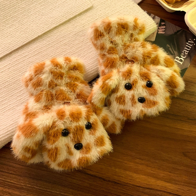 Cute tiger patterned dog scarf, earmuffs, gloves, three piece set