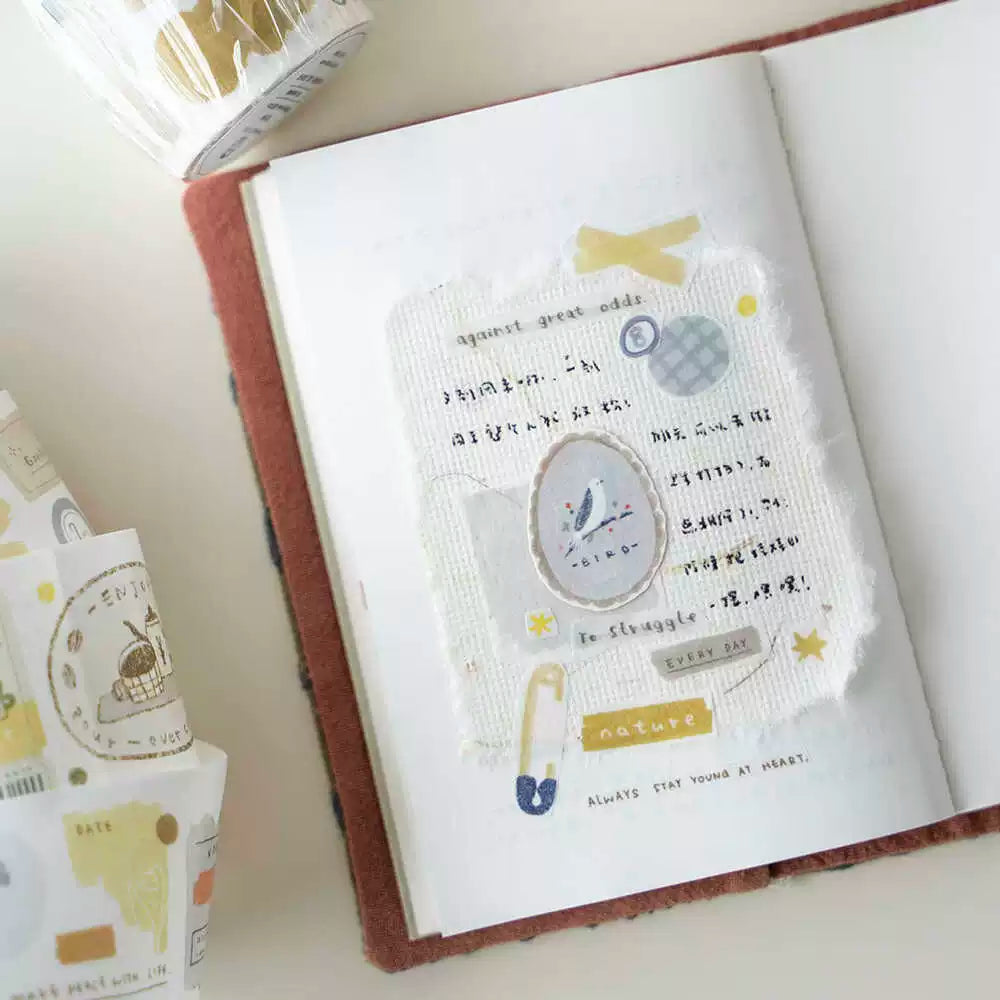 Record retro small roll sticker paper tape