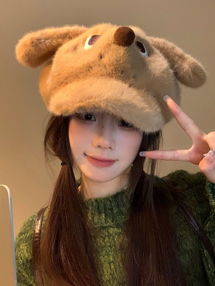 Plush Angry Dog Baseball Hat