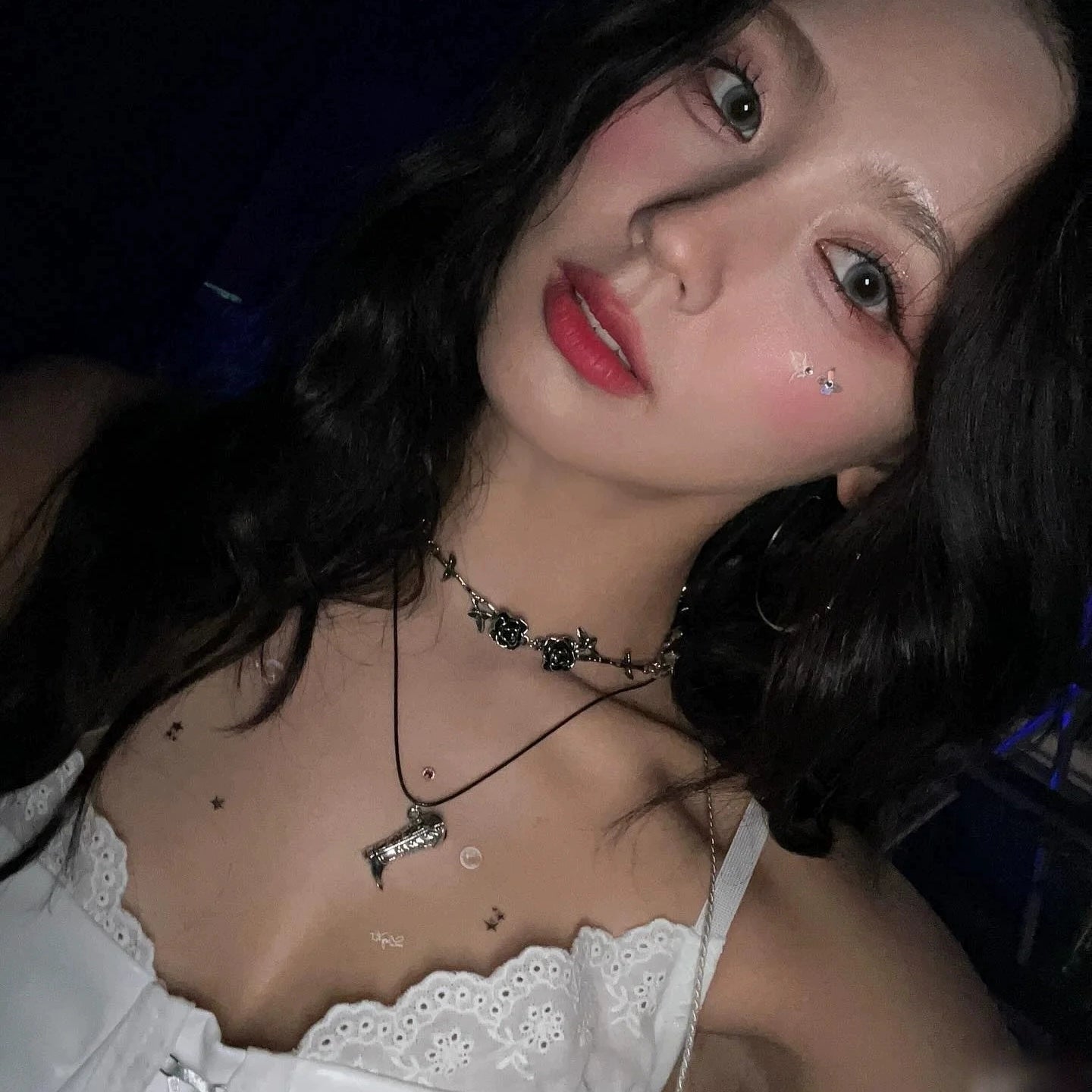 Thorn Rose Necklace y2k