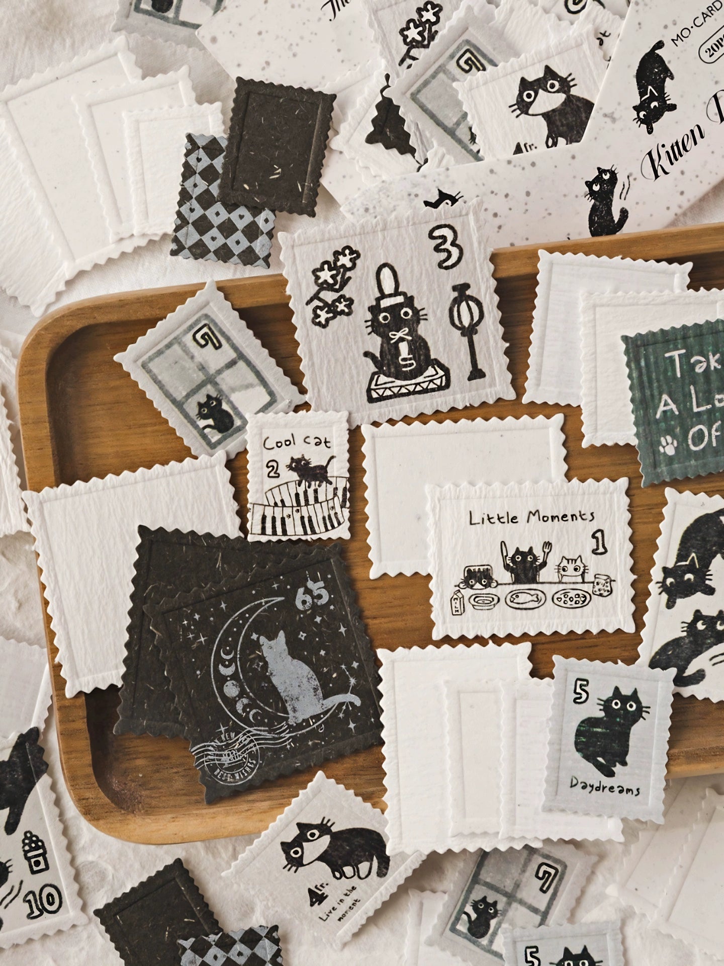 20pics relief stamp tent sticker