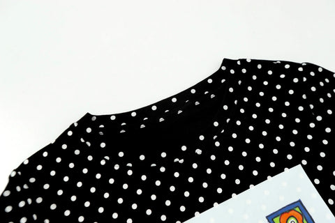 Octopus Grass Joint Die Black Polka Dot Tee