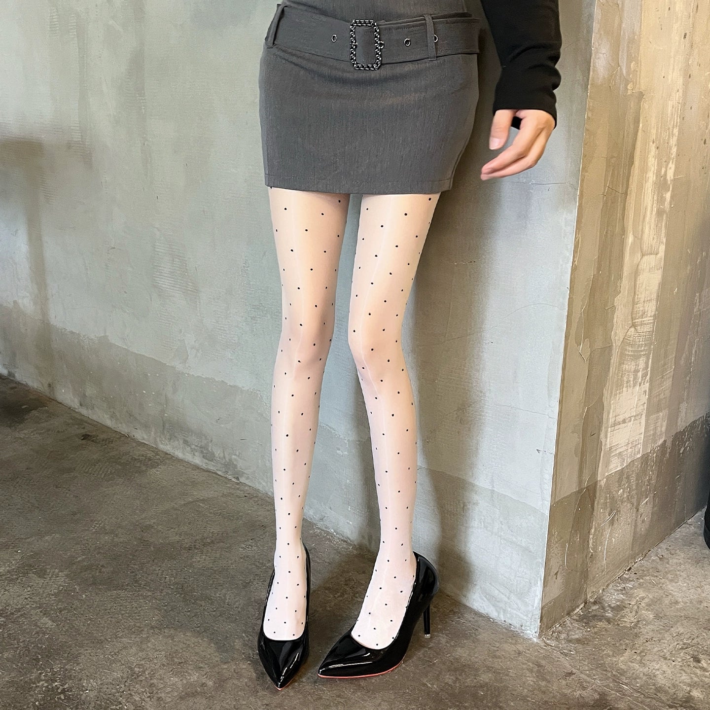 Aurora wave point stockings and pantyhose