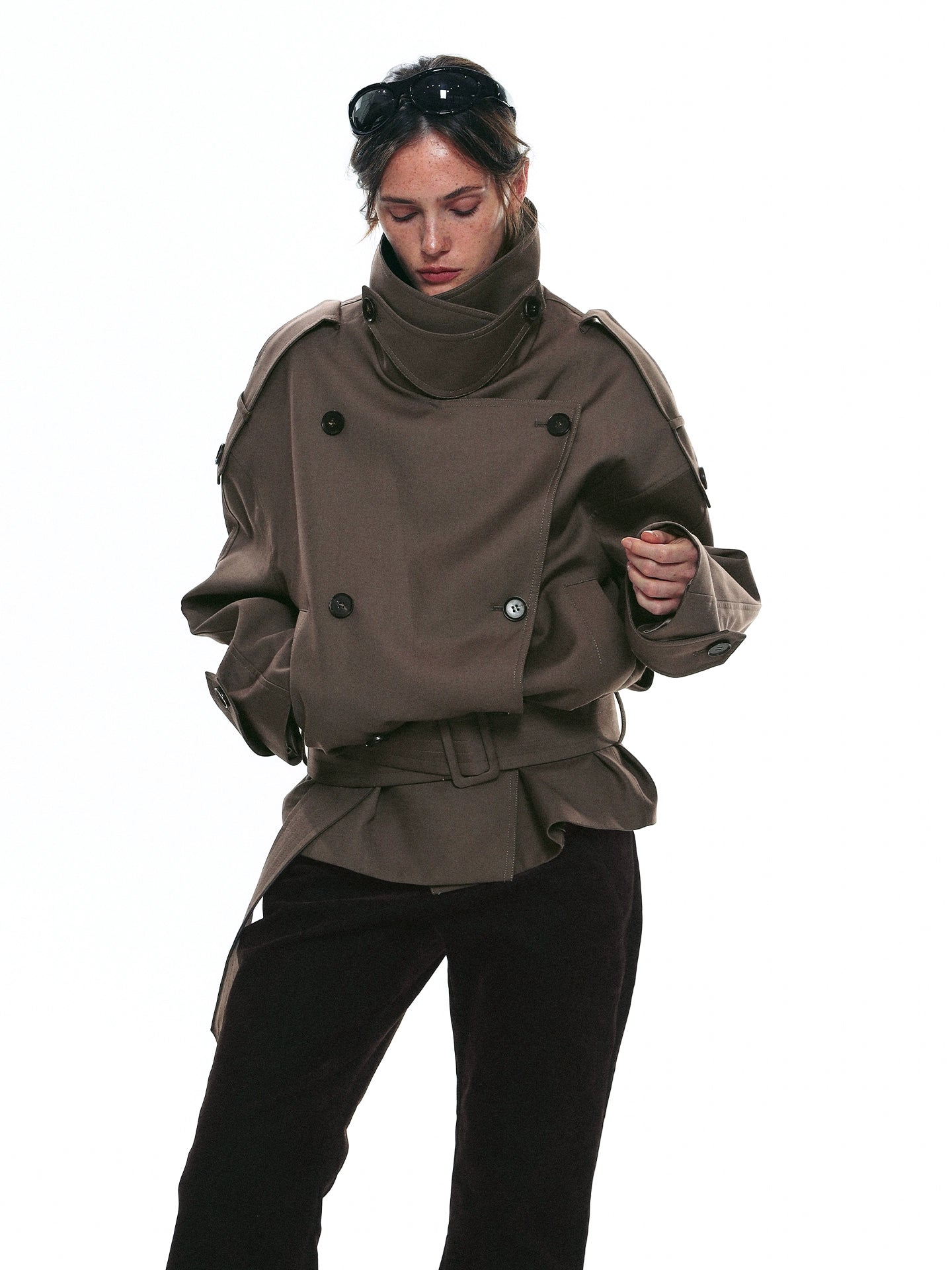 Large Stand Collar Coat