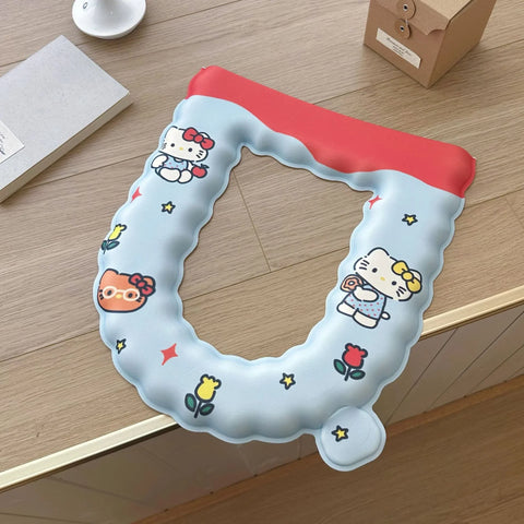 Cartoon cat lace toilet seat cushion