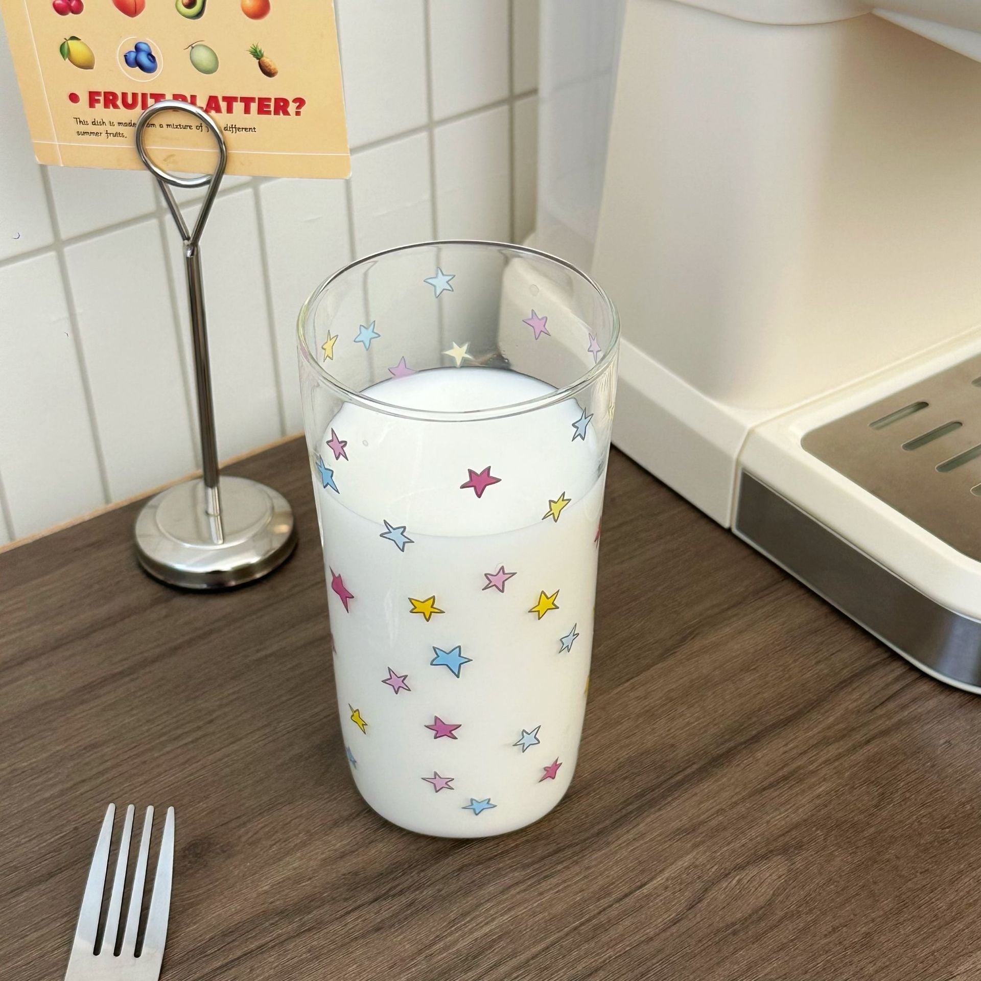 Colorful Star Glass Cup