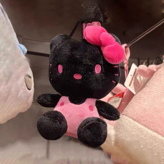 Black skin cat plush pendant